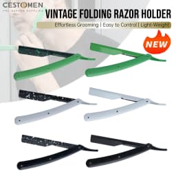 1Pc New Pro Slide Out Straight Razors Manual Barber Hair Removal Knife Holder Blades For Men Stainless Steel Beard Shaving Tools