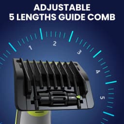 OneBlade 5 in 1 Guard Guide Comb Beard Trimmer 1-5mm Adjustable Combs for One Blade QP2520 QP2530 QP2620 QP2630 QP2724 QP2834