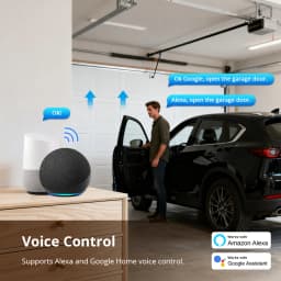 Zemismart Zigbee Smart Garage Door Controller Mini Inline Switch Gate Opener Timeout Alarm Work with Tuya Smart Life App