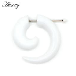 2pcs Hot Acrylic Cheater Fake Spiral Ear Taper Stretcher Expanders Gauge Tunnel And Plugs Earlobe Earring Piercing Body Jewelry