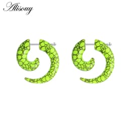 2pcs Hot Acrylic Cheater Fake Spiral Ear Taper Stretcher Expanders Gauge Tunnel And Plugs Earlobe Earring Piercing Body Jewelry