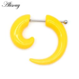 2pcs Hot Acrylic Cheater Fake Spiral Ear Taper Stretcher Expanders Gauge Tunnel And Plugs Earlobe Earring Piercing Body Jewelry