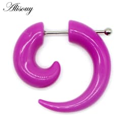 2pcs Hot Acrylic Cheater Fake Spiral Ear Taper Stretcher Expanders Gauge Tunnel And Plugs Earlobe Earring Piercing Body Jewelry