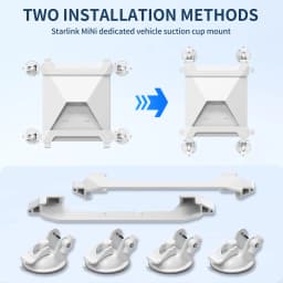 4 Suction Cups and 2 Brackets For Starlink Mini Mount Suction Cup Car Sunroof Suction Mounting Bracket for RVs,Vans,Boat,Trucks
