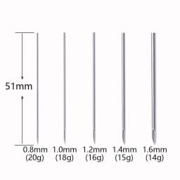 5-25pcs Disposable Sterile Body Piercing Needles Medical Tattoo Needle for Navel Nipple Lip Navel Ring Kit Surgical Steel Tool