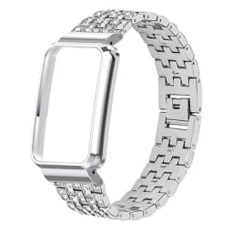 Bracelet For Xiaomi Mi Band 7 Pro Strap Case Protector Diamond Metal Watch Band For Mi Band 7 Pro Protective Cover Bumper Frame