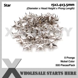 Punk DIY English UK 77 Round Cone Stud in Silver Color with 2 Prongs (Over 20Lots Will Get 35% Off) Used for Leather Craft