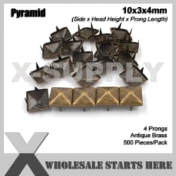 Punk DIY English UK 77 Round Cone Stud in Silver Color with 2 Prongs (Over 20Lots Will Get 35% Off) Used for Leather Craft