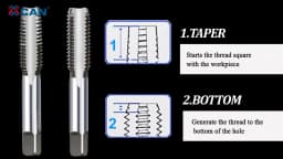 XCAN Thread Tap Set Right Hand Straight Flute Tap M3 M4 M5 M6 M7 M8 M10 M12 M14 M16 Metric 2pcs Threading Tool Screw Tap Drill