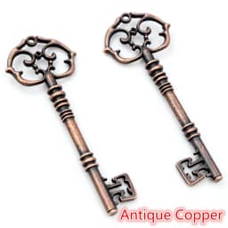 83x31mm 2pcs Bronze Green Gold Colors Antique silver color Plated Key Handmade Charms Pendant:DIY for bracelet necklace