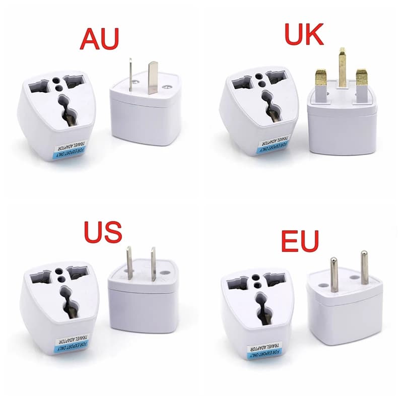 800W Universal US UK AU To EU Plug USA To Euro Europe Travel Wall AC Power Charger Outlet Adapter Converter 2 Round Pin Socket