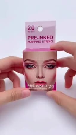 White Eyebrow Mapping String for Microblading Brow Map Line Premium Pre-Inked Measuring tool for Eyebrow Tattoo Permanent Makeup