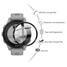 Screen Protector for Garmin Forerunner 255 - 5D Full Coverage Flexible Protective Film, Scratch-resistant Accessories Not Glass