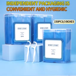 500pcs Independent Packaging Oral Cleaning Dental Floss Sticks Portable Cleaning Dental Floss Disposable Dentist Clean Tool