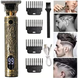Portable Hairdressing Clipper USB Fast Charging Approaching Zero Gapped Cutting Shaver Man Electric Grooming Kit