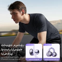 Lenovo LE302 Wireless Bluetooth 6.0 Headset Long Battery Life Sports Ear Clip Earphones HIFI Stereo Noise Cancelling Headphones