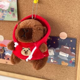 Cute Capybara Plush Toy Hoodie with Wings Simulation Doll Small Size Stuffed Animals Anime Fluffty Toy Birthday Party