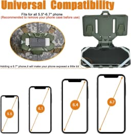 Tactical MOLLE Phone Holder, Folding Navigation Board, Cellphone Hold Gear, Airsoft Hunting Vest Accessories