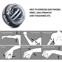 Wrist Power Wrist Hand Ball Auto-Start Grip Ball Strengthener Gyroscopic Arm Gyro Hand Ball Home Fitness Forearm Exerciser