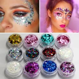 Face Jewels Tattoos for Women Party Makeup Decor Diamond Rhinestone Face Stickers 3D Self Adhesive Body Eyebrow Diamond Stickers