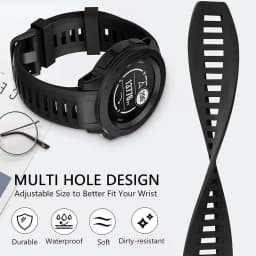 Band For Garmin Instinct with a Soft Silicone Watch Strap - Compatible with Instinct 2/ Solar/ Tactical/Instinct 1