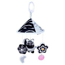 Black and White High Contrast Baby Toys Car Seat Toys for Newborn Hanging Stroller Toy for 0 12 Months Infant Rattle Toys