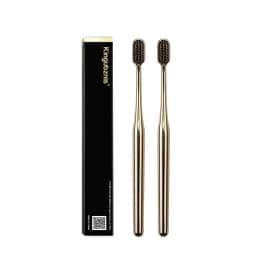 Kingubznis Gold Toothbrush Luxury Gold Silver Teeth Brush Men Women Adult Toothbrushes Brand New Electroplated Dental Brushes