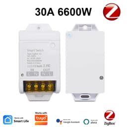Smart Switch WIFI / ZIGBEE 30A 6600W / 4000W Relay Module Smart Life Wireless Remote Control Breaker Works with Tuya Alexa
