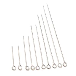No Fade 100pcs/Lot 20 30 35 40 50 mm Stainless steel Eye Pins Findings Eye Head Pins For Jewelry Making DIY Supplies Accessories