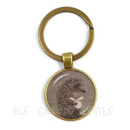 Little Hedgehog In The Fog Key Chains 25mm Glass Dome Keychain Yozhik v tumane Creative Jewelry For Women Men Kids Gift