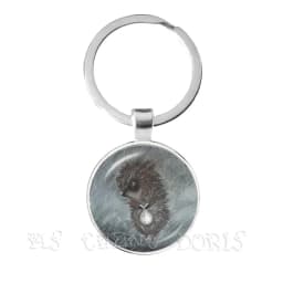 Little Hedgehog In The Fog Key Chains 25mm Glass Dome Keychain Yozhik v tumane Creative Jewelry For Women Men Kids Gift