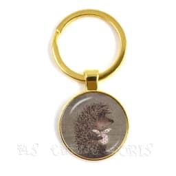 Little Hedgehog In The Fog Key Chains 25mm Glass Dome Keychain Yozhik v tumane Creative Jewelry For Women Men Kids Gift