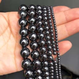 AAA Natural Black Hematite Stone Beads Round Loose Beads For Jewelry Making Diy Bracelet Accessories 2/3/4/6/8/10/12MM 15"Strand