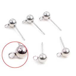 30pcs 3/4/5/6mm 316 Stainless Steel Gold Pin Findings Stud Earring Basic Pins Stoppers Connector For DIY Jewelry Making Supplies