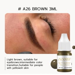 AIMOOSI Professional Microblading Pigment for Nano Brows | REACH Certified Permanent Makeup Tattoo Ink for PMU Artist | 3ml