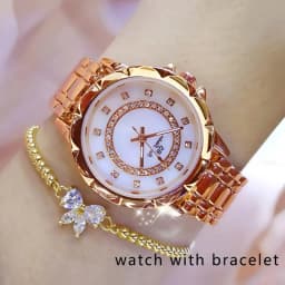 Diamond Women Watch Luxury Brand 2025 Rhinestone Elegant Ladies Watches Rose Gold Clock Wrist Watches For Women relogio feminino