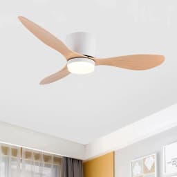 IRALAN Ceiling Fan With Light, 42 Inch/52 Inch Low Profile Ceiling Fan With Remote Control, For Indoor and Covered Outdoor