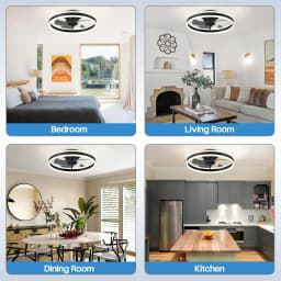 Modern Ceiling Fan (With Lighting) Silent LED Dimmable Ceiling Fan (With Remote Control) for Bedroom Study Dining Room,