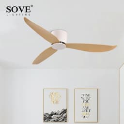 SOVE Ceiling Fans With Remote Control Modern Black White Low Floor BLDC Motor 30W Simple Ceiling Fan Without Light Home Fan 220V