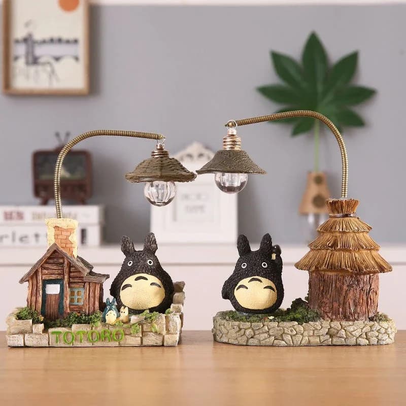 Creativity LED Desk Lamp Anime Totoro Cartoon with Bulbs Night Light for Bedroom Bedsides Desktop Ornament Gift Figure Decor