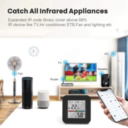 Tuya Smart Universal IR Remote With Temperature Humidity Sensor for Air Conditioner TV AC Works with Alexa Google Home Yandex