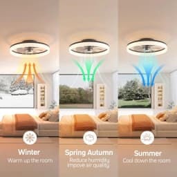 Simple LED Ceiling Fan Light Remote Control with Infinite Dimming 6 Levels of Wind Speed Living Room Bedroom Chandelier Fan