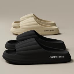 Stylish Men's Slippers Thick Sole Pressure Distribution Soft Bouncy Comfort Beach Sandals Anti Slip Lightweight Shoes Men Women