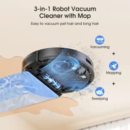 Lubluelu L20 Ultra Robot Vacuum Mop Combo 5500Pa Robot Vacuum Auto-Charging 5 Maps 24 No-go Zones 3 In 1 Robot Vacuum Cleaner