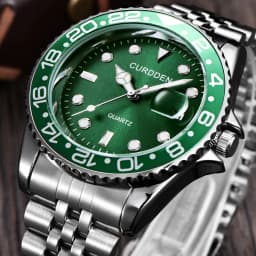 Original Design CURDDEN Brand Watches For Men Fashion Full Stainless Steel Golden Date Quartz Watch 시계 Erkek Kol Satleri Relogio