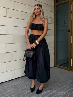 Bornladies Autumn Womens 100% Cotton Loose Lantern Style Wide Leg Pants Street Style Casual Lazy Pants Fashion Trousers