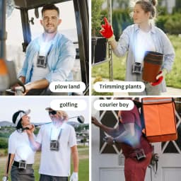 Socoolfan Waist Fan Hanging Outdoor Portable Neck Fan 5/10 Speed Strong Wind for Sports Courier Outdoor Working 10000/20000mAh