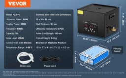SucceBuy 2L 3L 6L 10L 15L Ultrasonic Cleaner Lave-Dishes Portable Washing Machine Diswasher Ultrasound Home Appliances w/ Timer