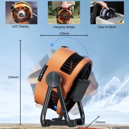 Camping Fan 20000mAh Rechargeable Battery Wireless Portable Outdoor Camping Fan Tent Ceiling Fan with Hook and LED AirCirculator