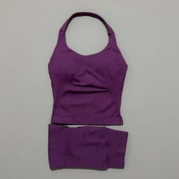 2 Pcs HISTELLO Halter Top Strappy Bra Shorts Set Women Yoga Workout Clothes Seamless Vest Hip-Lifting Sports Leggings Gym Suit